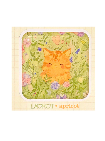 3Д Стикер на телефон «Котёнок в полевых цветах», объёмный, фото 1.