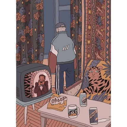 Картхолдер Валя Карнавалова «Гопник», фиолетовый, двусторонний, ПВХ, фото 1.