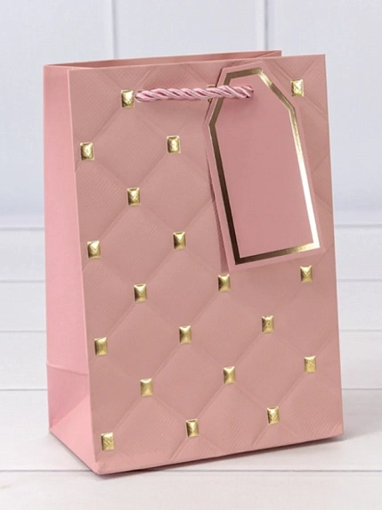 Пакет подарочный с тиснением,  14х20 см, фото 4.