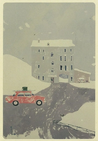 Открытка Максим Савва «Феррари отца (дом Маршака)», А6, фото 2.