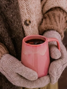 Скандинавская кружка ручной работы VELES «Поцелуй Арвен», фарфор, 350 мл