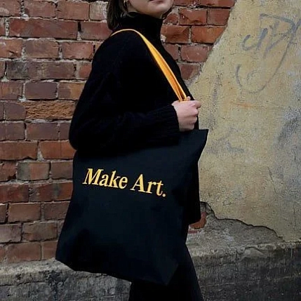 Сумка шоппер «Make Art», чёрный, фото 2.