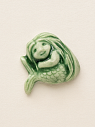 Магнит керамический, ручной работы «Русалка», зеленый, превью фото 1