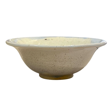 Блюдце ручной работы Керемет «Сидячий котик», голубое, керамика, 12 см, фото 3.