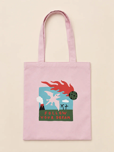 Сумка шоппер Barking Store «Follow your dream», розовый