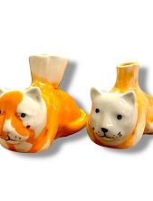 Подсвечник из керамики Мария Гордеева «Котик», 8 см