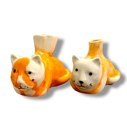 Подсвечник из керамики «Котик», 8 см
