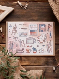 Стикерпак «Мольберт и краски», А5