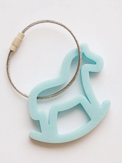 Брелок DARI DARI «Лошадка-качалка», голубой, 6 см, фото 3.