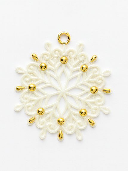 Игрушка новогодняя фарфоровая Bulygin «Снежинка», фото 4.