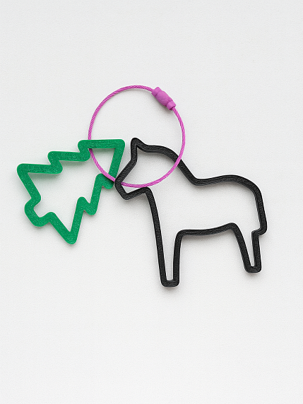 Брелок, обвес на сумку «Лошадка с ёлочкой», чёрный, 7 см, фото 4.