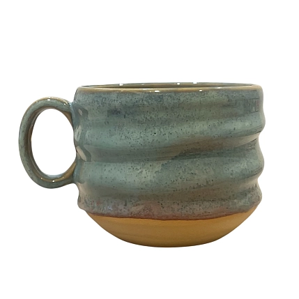 Кружка спираль бирюзовая, керамика, 350 мл, фото 2.