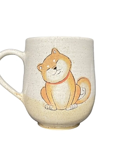 Кружка ручной работы Керемет «Сиба-ину», бежевая, керамика, 400 мл