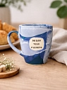 Кружка ручной работы Тата вытворяет/NF ceramics «Люблю тебя, p***ets», синяя, керамика, 400 мл, превью фото 2