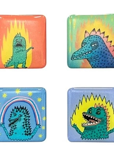 Набор 3Д стикеров Валя Карнавалова на телефон «Ящеры», 2,5 х 2,5 см