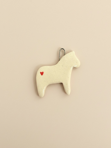 Ёлочная игрушка «Лошадка», керамика, фото 2.