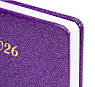 Ежедневник датированный 2026 BRAUBERG «Sparkle», фиолетовый, А5, превью фото 3