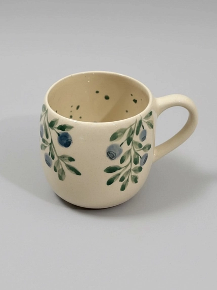 Кружка ручной работы Верба керамика «Черника», круглая, керамика, 250 мл, фото 2.