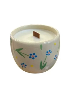 Свеча в стакане Молис Керамика ручной работы «Манго и мандарин», керамика