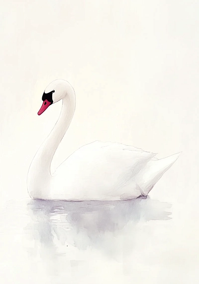 Картхолдер двойной DARI DARI «Белый лебедь», экокожа, фото 1.