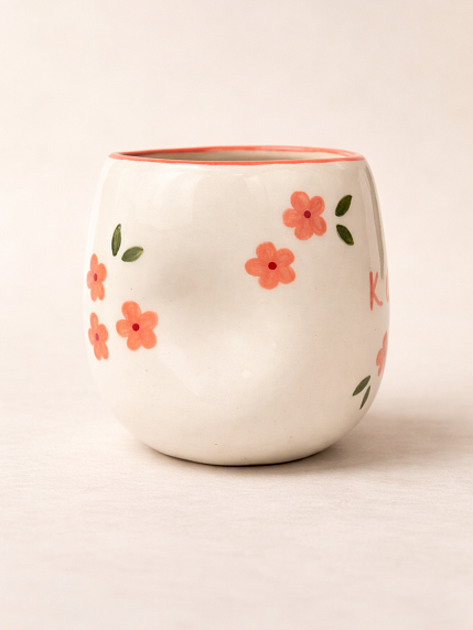 Кружка ручной работы мятая «К себе нежно», керамика, 400 мл, фото 3.