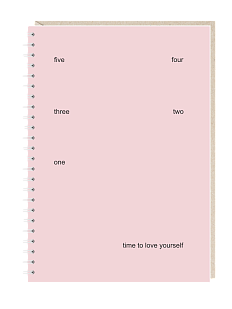Блокнот на пружине Mitrozhe «Time to love yourself», А5, 50 листов, розовый