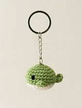 Вязаный брелок, обвес на сумку DARI DARI «Кит», зеленый, 3 см