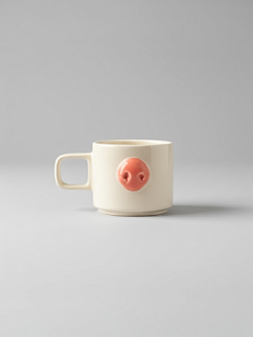 Кружка ручной работы Розовый носик, керамика, 250 мл