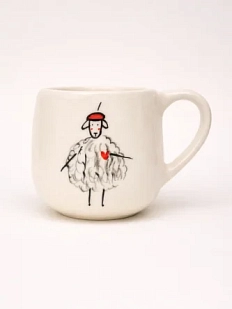 Кружка ручной работы Мария Гордеева «Овечка», керамика, 250 мл