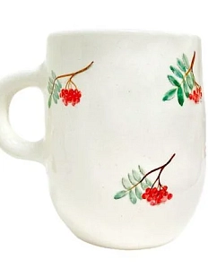 Кружка ручной работы Верба керамика «Рябина», керамика, 350 мл