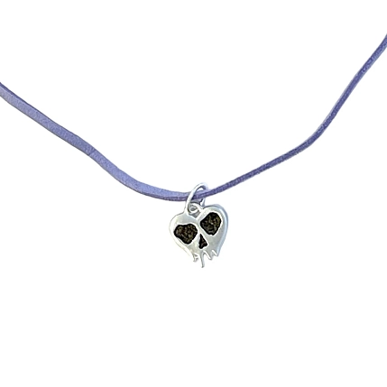 Кулон ручной работы на кожаном ремешке «Череп», нейзильбер, фото 9.