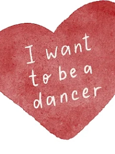 3D Стикер на телефон «I want to be a dancer», красный, объёмный, 2,5 см