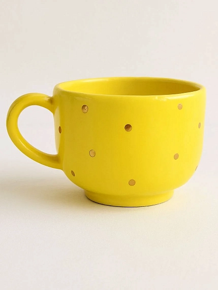 Кружка ручной работы Тата вытворяет/NF ceramics «Всегда выбирай себя», жёлтая, керамика, 600 мл, фото 2.