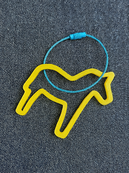 Брелок, обвес на сумку «Лошадка», золотистый, 6 см, фото 3.