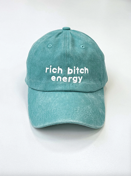 Кепка «Rich bitch energy», мятная, фото 1.