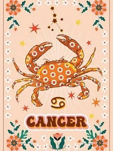 Тетрадь DARI DARI со знаком зодиака «Рак», А5, 40 листов, розовый