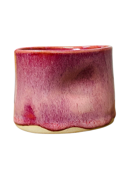 Стакан ручной работы, розовый, керамика, 300 мл, фото 1.