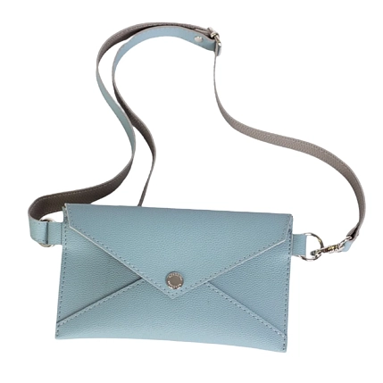 Сумка-конверт Kokosina bags, искусственная кожа, голубой, фото 4.