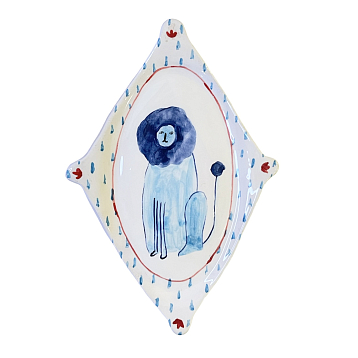 Тарелка с росписью «Лев», фото 1.