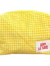 Косметичка ручной работы «Moyen», жёлтая мелкая клетка