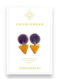 Серьги геометрические в ассортименте, фарфор