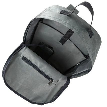 Рюкзак Ranzel Bags «Victory Gray» тайвек, серый, фото 3.