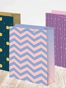 Пакет подарочный Ассорти. Узор, в ассортименте