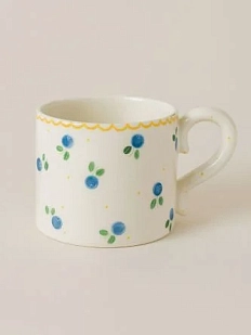 Кружка ручной работы прямая «Черника», полуфарфор, 250 мл