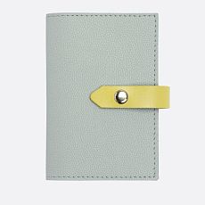 Обложка органайзер для документов с ремешком Kokosina bags, искусственная, серо-голубой