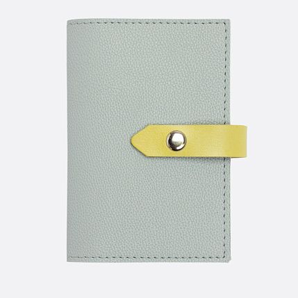 Обложка органайзер для документов с ремешком Kokosina bags, искусственная, серо-голубой, фото 1.