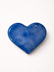 Брошь ручной работы Сердце, синяя, керамика, превью фото 2