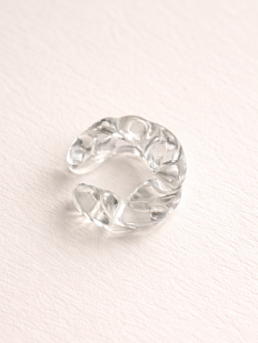 Кафф Лампджой с переплетением, стекло, глянцевый, прозрачный