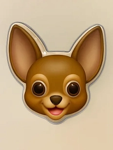 3D Стикер на телефон с собакой, чихуахуа, объёмный