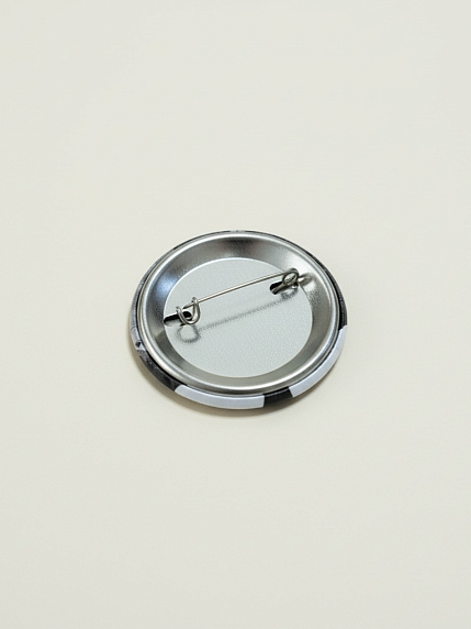 Закатной значок Лемниската «Всё повторилось», металл, 37 мм, фото 2.